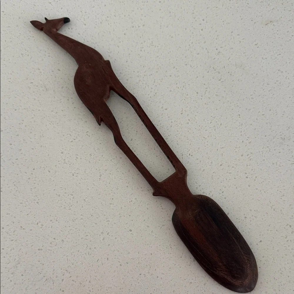 Artisan Giraffe Design Wooden Spoon